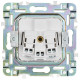 Розетка SKANDY 16А с заземл. защ. шторки SK-R04S серебр. IEK SK-R14-16-K23