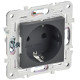 Розетка SKANDY 16А с заземл. защ. шторки SK-R04T титан IEK SK-R14-16-K48