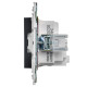 Розетка SKANDY 16А с заземл. защ. шторки SK-R04T титан IEK SK-R14-16-K48