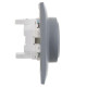 Розетка 2-м SKANDY 16А с заземл. защ. шторки в сборе SK-R07Gr сер. IEK SK-R24-16-K03-F