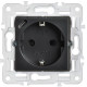 Розетка SKANDY 18Вт 16А с заземл. защ. шторки с USB C SK-R17Bl черн. IEK SK-R14-16-U14-018-K02