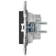Розетка SKANDY 10А без заземл. защ. шторки SK-R01T титан IEK SK-R13-10-K48
