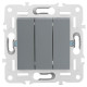 Выключатель 3-кл. SKANDY 10А SK-V11Gr сер. IEK SK-V30-0-10-K03
