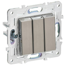 Выключатель 3-кл. SKANDY 10А SK-V11N никель IEK SK-V30-0-10-K50