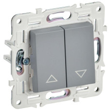Выключатель жалюзи SKANDY 10А SK-V12Gr сер. IEK SK-V15-0-10-K03