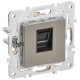 Розетка компьютерная RJ45 кат.6 SKANDY SK-K02N никель IEK SK-K10-2-K50