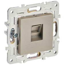 Розетка компьютерная RJ45 кат.6 SKANDY SK-K02Sh шампань IEK SK-K10-2-K37