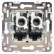 Розетка компьютерная двойн. RJ45 кат.5E SKANDY SK-K03Bl черн. IEK SK-K20-1-K02