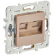 Розетка компьютерная двойн. RJ45 кат.5E SKANDY SK-K03Sa песочн. IEK SK-K20-1-K98
