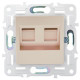 Розетка компьютерная двойн. RJ45 кат.5E SKANDY SK-K03Sa песочн. IEK SK-K20-1-K98