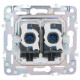 Розетка компьютерная двойн. RJ45 кат.5E SKANDY SK-K03Sa песочн. IEK SK-K20-1-K98