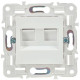 Розетка компьютерная двойн. RJ45 кат.5E SKANDY SK-K03W арктич. бел. IEK SK-K20-1-K01