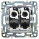 Розетка компьютерная двойн. RJ45 кат.5E SKANDY SK-K03W арктич. бел. IEK SK-K20-1-K01