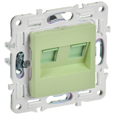 Розетка компьютерная двойн. RJ45 кат.6 SKANDY SK-K04G мятный IEK SK-K20-2-K06