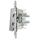 Выключатель проходной 2-кл. SKANDY 10А SK-V05N никель IEK SK-V22-0-10-K50