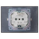 Розетка 2-м SKANDY 16А IP44 с крышкой в сборе SK-R12G графит IEK SK-R26-16-44-K53-F