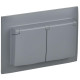 Розетка 2-м SKANDY 16А IP44 с крышкой в сборе SK-R12Gr сер. IEK SK-R26-16-44-K03-F
