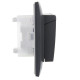 Розетка 2-м SKANDY 16А IP44 с крышкой в сборе SK-R12T титан IEK SK-R26-16-44-K48-F