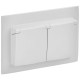 Розетка 2-м SKANDY 16А IP44 с крышкой в сборе SK-R12W арктич. бел. IEK SK-R26-16-44-K01-F