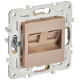 Розетка компьютерная двойн. RJ45 кат.6 SKANDY SK-K04Sa песочн. IEK SK-K20-2-K98
