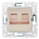 Розетка компьютерная двойн. RJ45 кат.6 SKANDY SK-K04Sa песочн. IEK SK-K20-2-K98