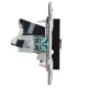 Розетка двойная TV+RJ45 кат.5E SKANDY SK-A14Bl черн. IEK SK-AK20-1-K02