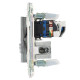 Розетка двойная TV+RJ45 кат.5E SKANDY SK-A14N никель IEK SK-AK20-1-K50