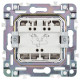 Выключатель 2-кл. SKANDY 10А SK-V09Gr с индикацией сер. IEK SK-V20-1-10-K03