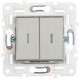 Выключатель 2-кл. SKANDY 10А SK-V09N с индикацией никель IEK SK-V20-1-10-K50