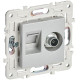 Розетка двойная TV+RJ45 кат.5E SKANDY SK-A14S серебр. IEK SK-AK20-1-K23