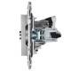 Розетка двойная TV+RJ45 кат.5E SKANDY SK-A14S серебр. IEK SK-AK20-1-K23