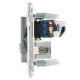 Розетка двойная TV+RJ45 кат.6E SKANDY SK-A15N никель IEK SK-AK20-2-K50