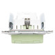 Розетка 1-м SKANDY 16А IP44 с заземл. защ. шторки с крышкой SK-R11G мятный IEK SK-R16-16-44-K06