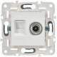 Розетка двойная TV+RJ45 кат.6E SKANDY SK-A15W арктич. бел. IEK SK-AK20-2-K01