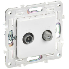 Розетка двойная TV+SAT SKANDY SK-A13W арктич. бел. IEK SK-AF20-O-K01