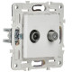 Розетка двойная TV+SAT SKANDY SK-A13W арктич. бел. IEK SK-AF20-O-K01