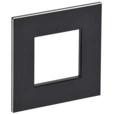 Рамка 1-м SKANDY SK-F31Bl металл черн. IEK SK-M12-M-K02