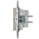 Розетка SKANDY 10А без заземл. без защ. шторок SK-R02Sh шампань IEK SK-R10-10-K37