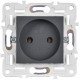 Розетка SKANDY 10А без заземл. без защ. шторок SK-R02T титан IEK SK-R10-10-K48