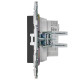 Розетка SKANDY 10А без заземл. без защ. шторок SK-R02T титан IEK SK-R10-10-K48