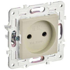 Розетка SKANDY 10А без заземл. защ. шторки SK-R01B беж. IEK SK-R13-10-K10