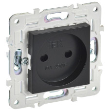 Розетка SKANDY 10А без заземл. защ. шторки SK-R01Bl черн. IEK SK-R13-10-K02