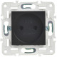 Розетка SKANDY 10А без заземл. защ. шторки SK-R01Bl черн. IEK SK-R13-10-K02