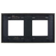 Рамка 2-м SKANDY SK-F22Bl стекло черн. IEK SK-M22-G-K02