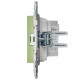 Розетка SKANDY 10А без заземл. защ. шторки SK-R01G мятный IEK SK-R13-10-K06