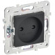 Розетка SKANDY 10А без заземл. защ. шторки SK-R01G графит IEK SK-R13-10-K53