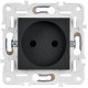 Розетка SKANDY 10А без заземл. защ. шторки SK-R01G графит IEK SK-R13-10-K53