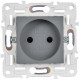 Розетка SKANDY 10А без заземл. защ. шторки SK-R01Gr сер. IEK SK-R13-10-K03