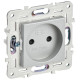 Розетка SKANDY 10А без заземл. защ. шторки SK-R01S серебр. IEK SK-R13-10-K23