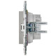 Розетка SKANDY 10А без заземл. защ. шторки SK-R01S серебр. IEK SK-R13-10-K23
